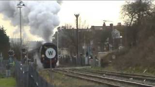 34067 Tangmere Golden Arrow Folkestone Harbour 24th January 2009 [upl. by Harleigh]