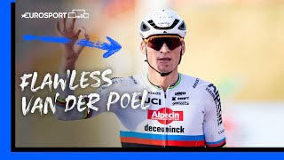 Mathieu van der Poel Final Lap Masterclass 🔥  UCI Cyclocross World Cup Highlights  Eurosport [upl. by Luben882]