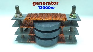 How to make 220v 12000w free electricity generator at home [upl. by Griselda]