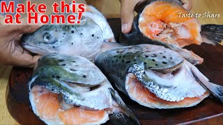 After Watching this Video❗You will want to buy all the Salmon head in the market💯 Tastiest Salmon [upl. by Ardiekal]