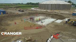 Time lapse of construction of infrastructure that will support future BlueOval Battery Park Michigan [upl. by Albion322]