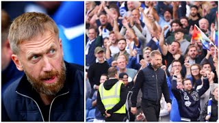 Brighton fans chant to Graham Potter quotYoure getting sacked in the morningquot Brighton 41 Chelsea [upl. by Hnahc]