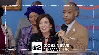 Gov Hochul joins Rev Sharpton for Black History Month event in Harlem [upl. by Viole646]