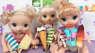 Baby Alive Oyuncak Bebekler ile Dondurma Partisi  Bebek Videoları  EvcilikTV [upl. by Hitchcock]