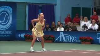 Tennis Classic 2011 Wozniacki and Cibulkova are great dancers [upl. by Naegem9]