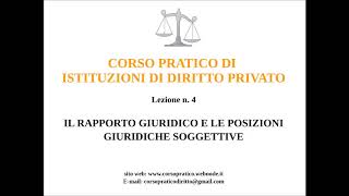 4 IL RAPPORTO GIURIDICO E LE POSIZIONI GIURIDICHE SOGGETTIVE [upl. by Pigeon]