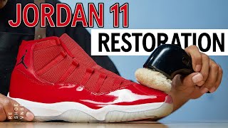 Jordan 11 Unyellowing amp Patent Leather Restoration [upl. by Yeslah399]