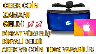 CEEK VR COİN SON DAKİKA CEEK COİN DE YÜKSELİŞ SİNYALİ GELDİ CEEK VR BOĞASINA HAZIR OLUN ceekvr [upl. by Avek]