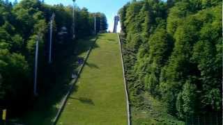 Skiflugschanze Oberstdorf im Sommer [upl. by Ainolopa]