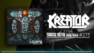 Thrash Metal Drum Track  Kreator Style  210 bpm [upl. by Ellimaj]