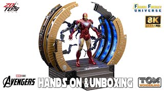 ZD Toys Avengers Iron Man Mark VI amp SuitUp Gantry Set Hands on amp Unboxing [upl. by Sirehc331]