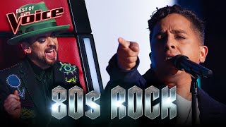 Incredible 80s ROCK ANTHEMS in the Blind Auditions of The Voice 🤘  Top 10 [upl. by Press]