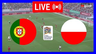 🔴NA ŻYWO Portugalia vs Polska  Liga Narodów UEFA  Mecz dzisiaj na żywo [upl. by Atem93]