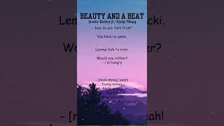 Justin Bieber ft Nicki Minaj  Beauty And A Beat Lyrics shorts [upl. by Gnad]