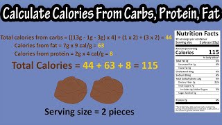 How To Calculate Calories From Carbohydrates Protein And Fats From A Nutrition Label Explained [upl. by Ydahs]