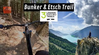 Bunker Trail amp Etsch Trail  Biken am Reschensee  3 Länder Enduro [upl. by Ayamahs]