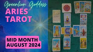 ARIES TAROT quotFEELING MUCH HAPPIERquot MID MONTH AUGUST 2024 [upl. by Normac278]