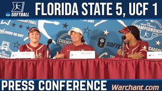 FSU Softball Alameda Gooden Harding talk win vs UCF NCAA Regional  Warchant TV  NCAA Softball [upl. by Amol434]