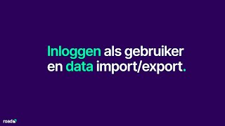 Inloggen als gebruiker en data importexport Nederlands [upl. by Guzel]