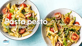 Pasta pesto met kip  Recept  Allerhande [upl. by Foushee]