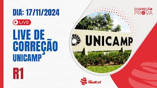 R1 UNICAMP 2025  Correção  Ao Vivo [upl. by Aihsyla]