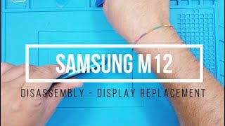 SAMSUNG M12 disassembly display guide repair teardown SMM127FDSN [upl. by Einahc]