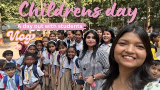 Children’s day VLOG school tripa day out with students INDIAN school teacher ORMANJHI zoo [upl. by Lanevuj]