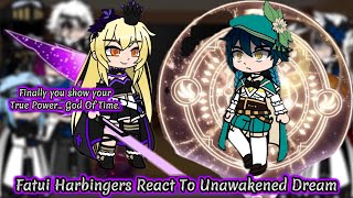 Fatui Harbingers React To 4th Anniversary Unawakened Dream  Genshin Impact  Gacha Reaction [upl. by Odin]