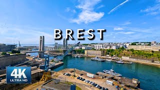 4K☀️Brest Western City Center Sunny Walk 2023 France  HDR 60fps [upl. by Aivatra]