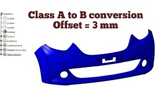 Class A to B surface conversion  CATIA V5 [upl. by Anastasia236]