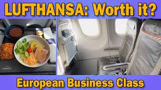 Lufthansa European Business Class Is It Worth It [upl. by Irahcaz]