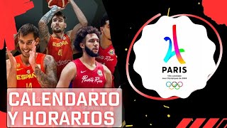 🏀 GRUPOS CALENDARIO Y HORARIOS Baloncesto en los JJOO 2024 [upl. by Gawen]