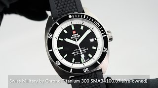 Swiss Military by Chrono Titanium 300 SMA3410007 Preowned [upl. by Nnahgem]