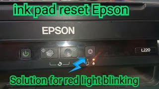 ink pad reset epson l220 printer How to Reset ink pad Epson L220 Free Resetter waste ink pad reset [upl. by Tterrab]