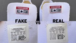 Fake vs Real Converse All Star Chuck Taylor  How to Spot Fake Converse Shoes [upl. by Rosemarie]