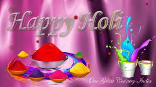 Happy Holi Video Greeting Images Best Wishes Shayari Pictures [upl. by Bauer528]