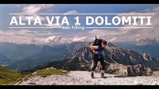 ALTA VIA 1 DOLOMITES ⁞ Italy ⁞ 115 km ⁞ Solo amp Silent Hiking [upl. by Rramal]