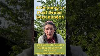 Ablehnung in der Dual Seelen Beziehung  was steckt dahinter Auflösung Seminar 2652023 [upl. by Llij]