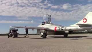 De Havilland Vampire Start Up  Jet Aircraft Musuem [upl. by Anovad]