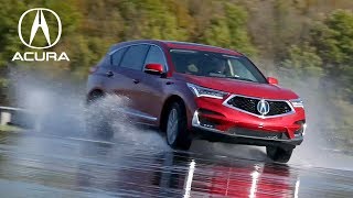 2019 Acura RDX Advance  Performance Red Pearl  Skid Pad [upl. by Nirad469]