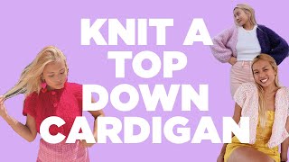 How To Knit a Topdown Cardigan  Bennie Cardigan Walkthrough  Handknit Cardigan Tutorial [upl. by Nerua]