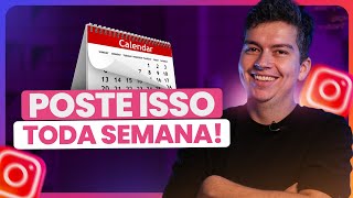 Cronograma de postagens Instagram exemplo de calendário editorial NA PRÁTICA [upl. by Alfreda]