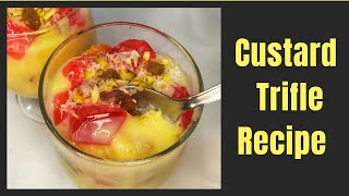 Custard Trifle Recipe  Trifle Recipe by Hadia Shafaq [upl. by Annovad]