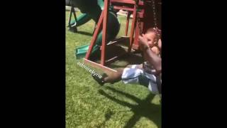 Kyrie Irving on a swing with his daughter Azurie [upl. by Chappell342]