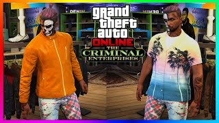 GTA Online The Criminal Enterprises DLC Update  All NEW ClothingClothes Accessories Shoes etc [upl. by Odnuges]