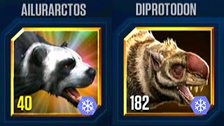 AILURARCTOS VS DIPROTODON  JURASSIC WORLD THE GAME [upl. by Gearalt]