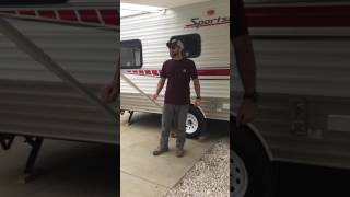 Awning Tutorial on KZ Sportsman [upl. by Ranchod]