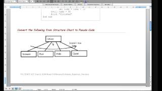 Structure Chart to Pseudo code  Iteration  PostTestloop [upl. by Marvella220]