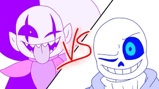 Jevil vs Sans  Cancelled Flipaclip Animation [upl. by Middlesworth]