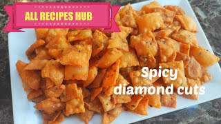 spicy diamond cuts recipe  masala diamond cuts  All Recipes Hub [upl. by Glynis]